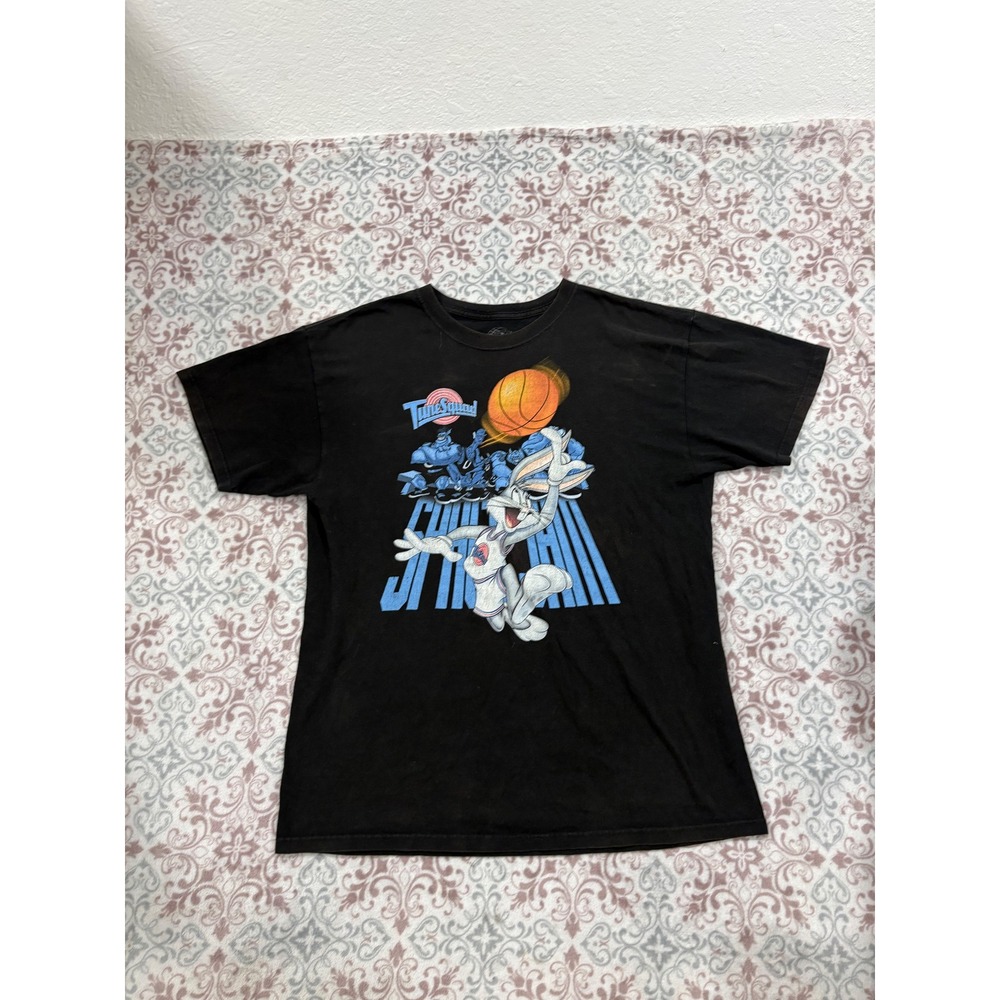 Space Jam Tune Squad Bugs Bunny Monstars Black Graphic T-Shirt Mens Large L